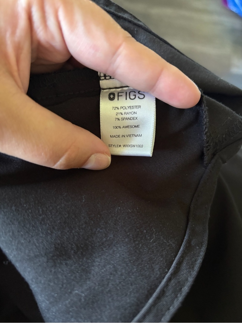 FIGS Rafaela Oversized Sleeveless Scrub Top Black M - Picture 5 of 5